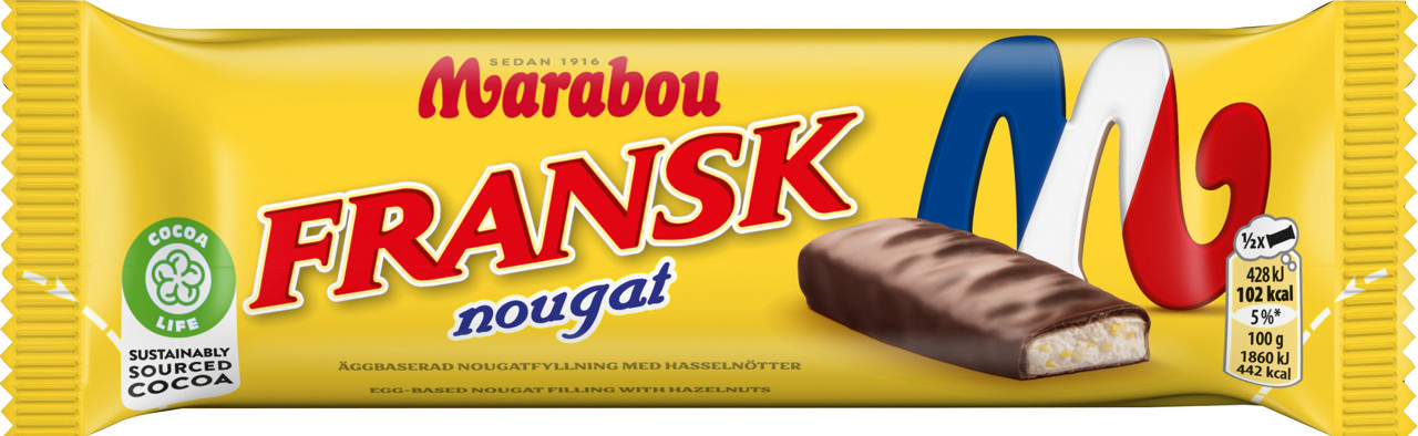 Marabou Fransk Nougat Dubbel 46g