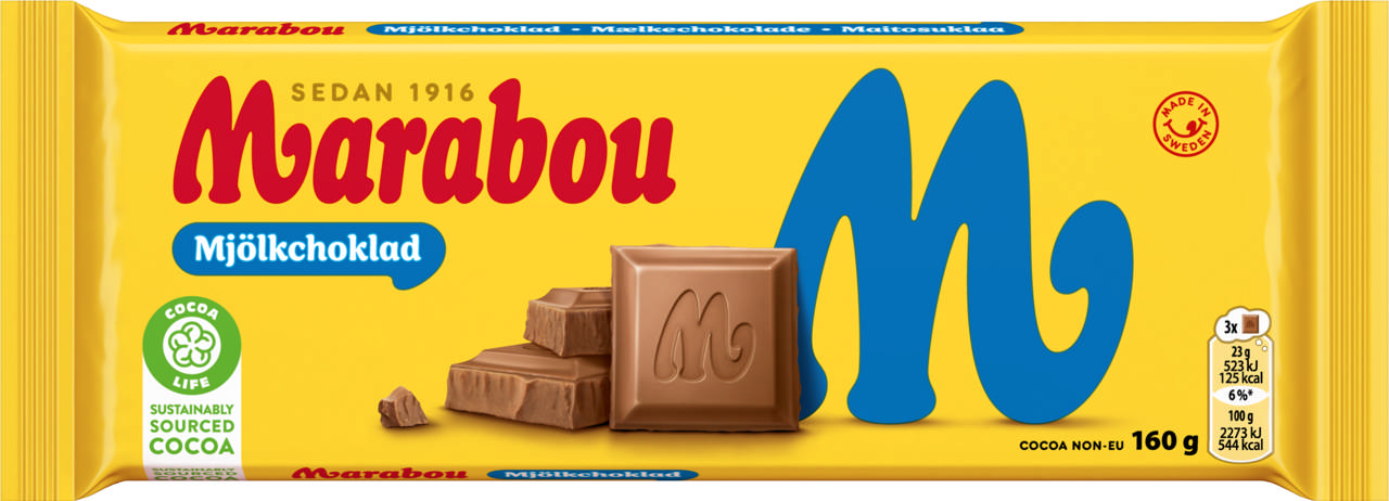 MARABOU MJÖLKCHOKLAD 160G