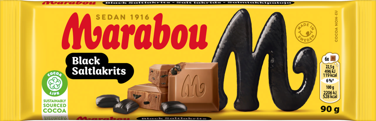 MARABOU BLACK SALTLAKR 90