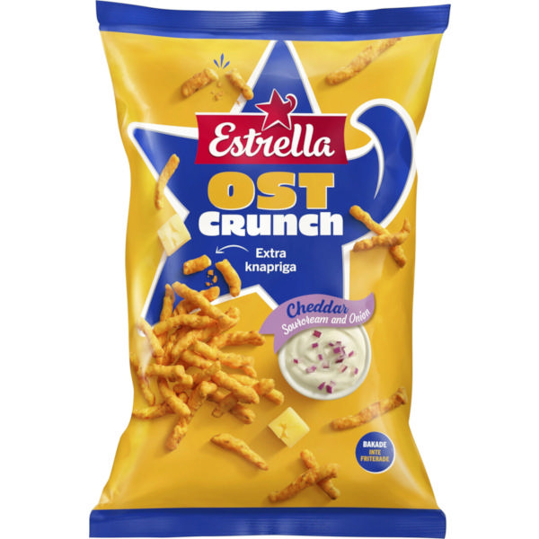 Estrella Ostcrunch Cheddar & Sourcream Onion 200g