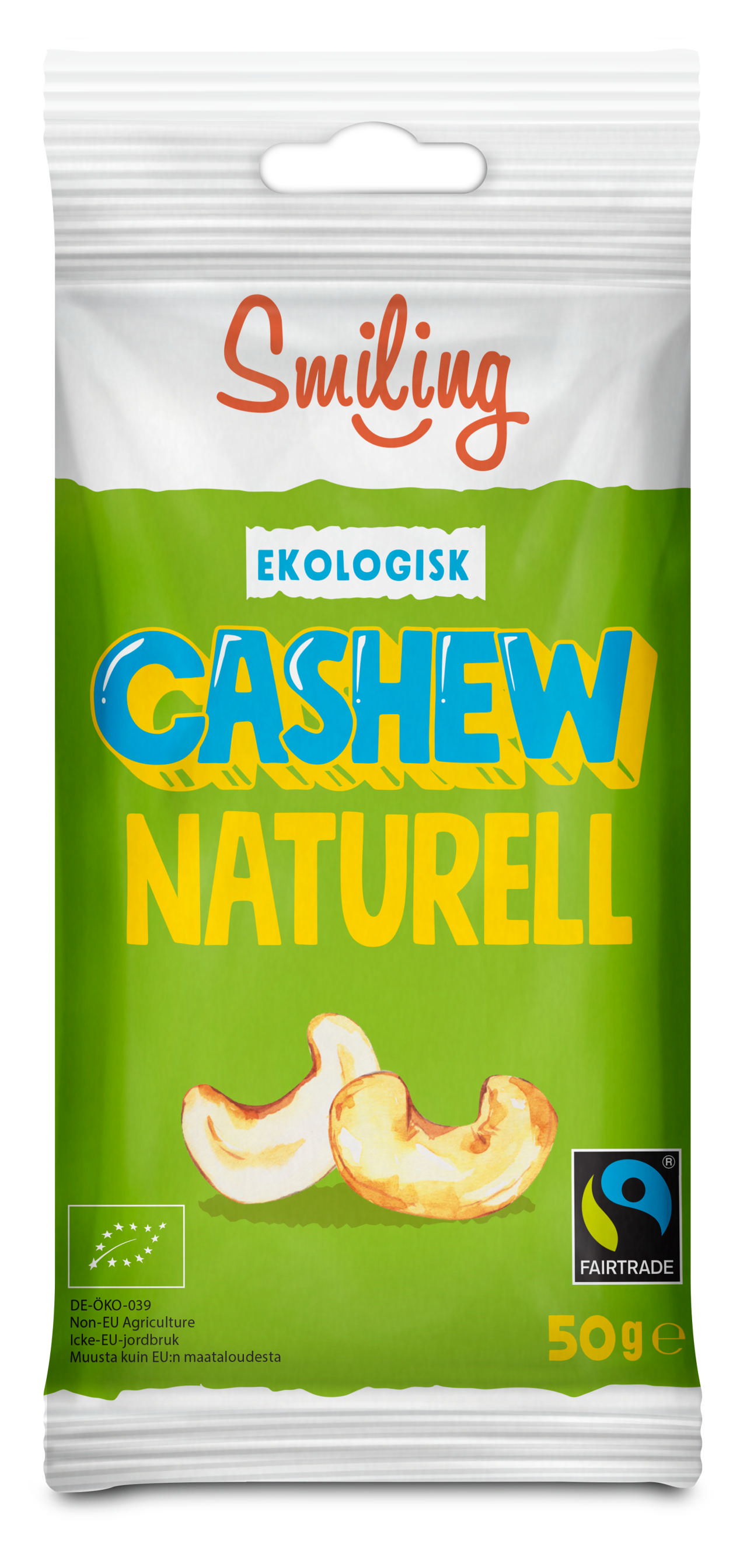 Smiling Ekologisk Cashew Naturell 50g