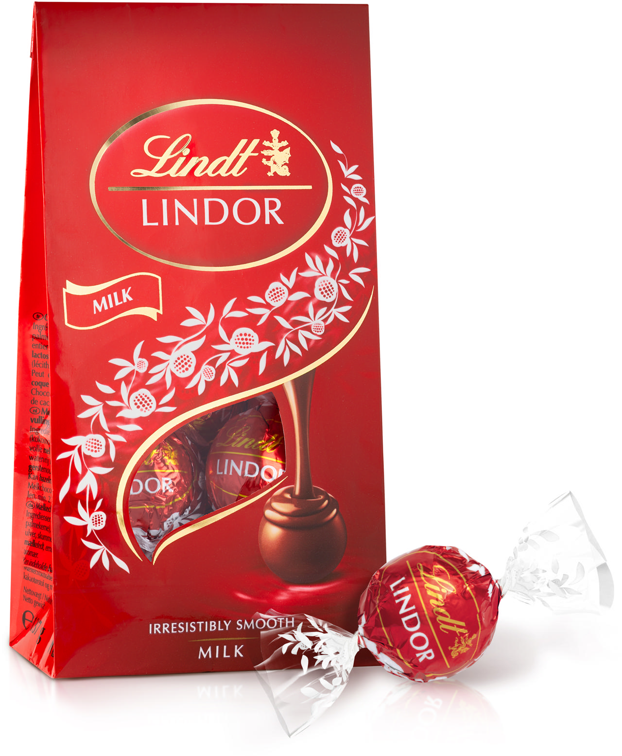 Lindt LINDOR Mjölkchoklad Påse 137g 